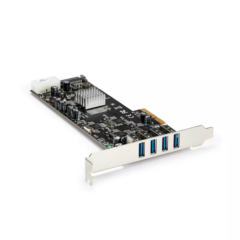 StarTech.com 4 prievadų USB 3.0 PCIe kortelė su 4 atskirais 5 Gbps kanalais (USB 3.1 Gen 1) - UASP - SATA / LP4 maitinimas - PCI Express adapterio kortelė