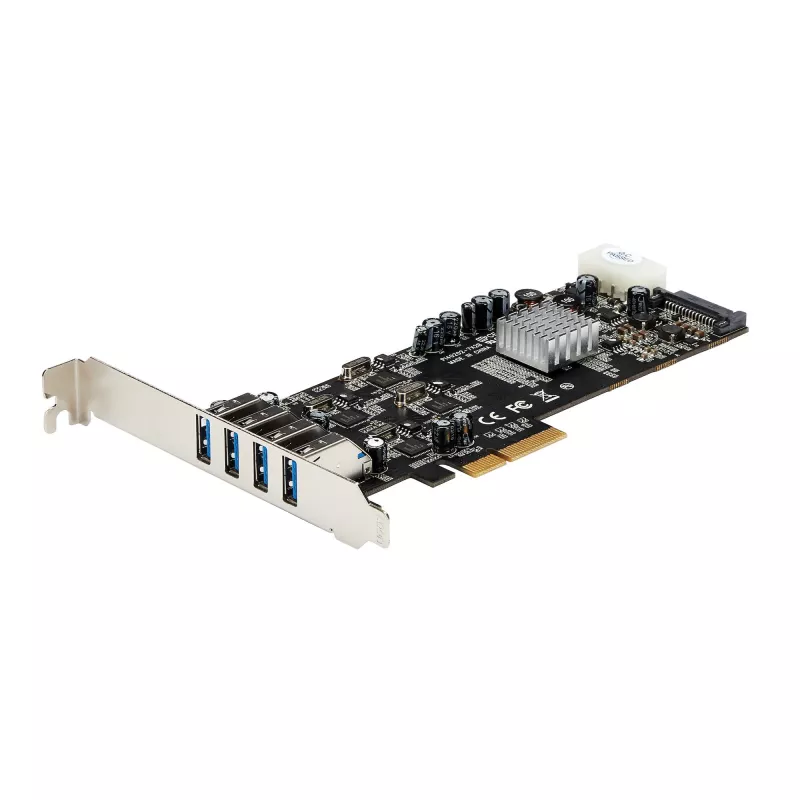 StarTech.com 4 prievadų USB 3.0 PCIe kortelė su 4 atskirais 5 Gbps kanalais (USB 3.1 Gen 1) - UASP - SATA / LP4 maitinimas - PCI Express adapterio kortelė