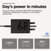 Motorola TurboPower 68W universalus juodas kintamosios srovės greitasis kroviklis, skirtas patalpoms