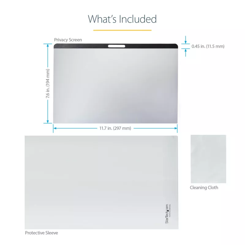 StarTech.com nešiojamojo kompiuterio privatumo ekranas 13 colių MacBook Pro ir MacBook Air – magnetinis nuimamas apsauginis filtras – mėlyną šviesą mažinanti ekrano apsauga 16:10 – matinis / blizgus – +/-30 laipsnių