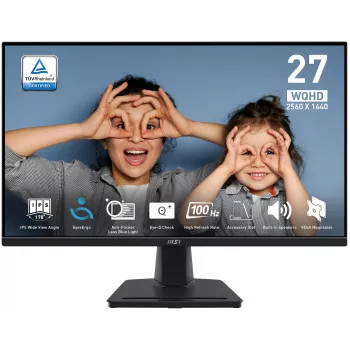 MSI Pro MP275Q kompiuterio monitorius 68,6 cm (27 coliai) 2560 x 1440 pikseliai Wide Quad HD LED juodas
