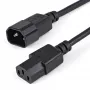 StarTech.com 1 m (3 pėd.) maitinimo ilginimo laidas, C14 į C13, 10 A 125 V, 18 AWG, kompiuterio maitinimo laido ilgintuvas, IEC-320-C14 į IEC-320-C13 kintamosios srovės maitinimo laido ilginimas maitinimo šaltiniui, UL sąraše