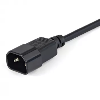 StarTech.com 1 m (3 pėd.) maitinimo ilginimo laidas, C14 į C13, 10 A 125 V, 18 AWG, kompiuterio maitinimo laido ilgintuvas, IEC-320-C14 į IEC-320-C13 kintamosios srovės maitinimo laido ilginimas maitinimo šaltiniui, UL sąraše
