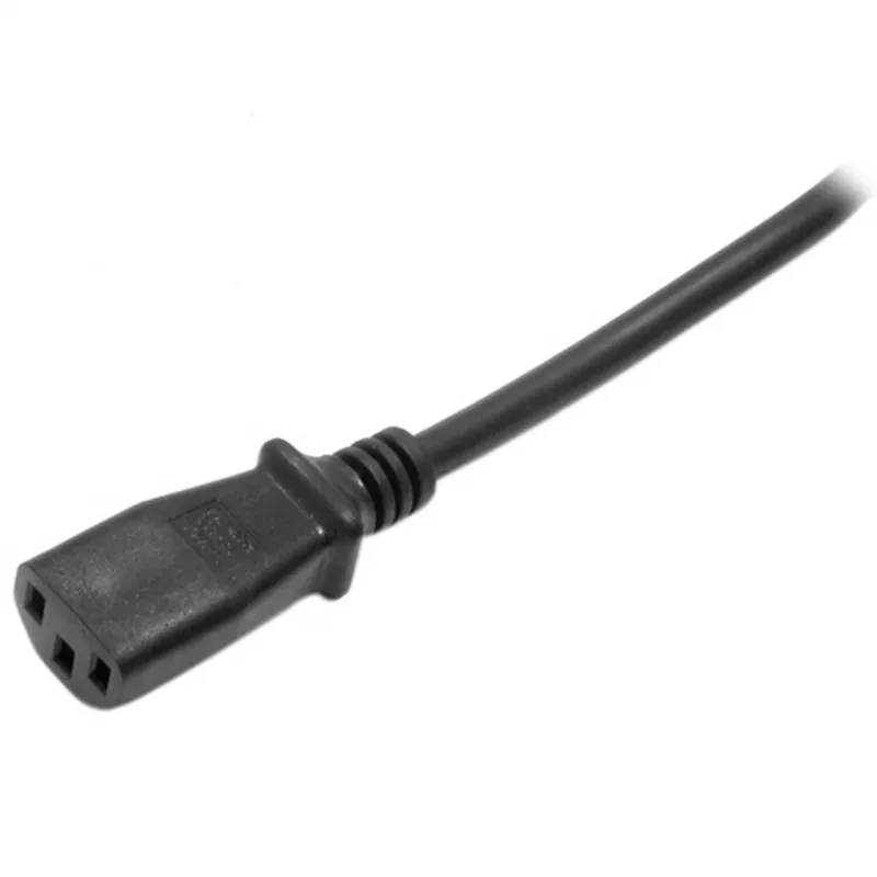 StarTech.com 2 m (6 pėdų) kompiuterio maitinimo laidas, 18AWG, EU Schuko į C13 maitinimo laidas, 250 V 10 A, juodas pakaitinis kintamosios srovės laidas, televizoriaus / monitoriaus maitinimo kabelis, Schuko CEE 7/7 į IEC 60320 C13 maitinimo laidas – kompiuterio maitinimo šaltinio kabelis