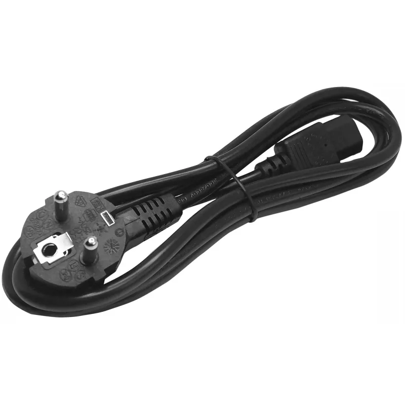 StarTech.com 2 m (6 pėdų) kompiuterio maitinimo laidas, 18AWG, EU Schuko į C13 maitinimo laidas, 250 V 10 A, juodas pakaitinis kintamosios srovės laidas, televizoriaus / monitoriaus maitinimo kabelis, Schuko CEE 7/7 į IEC 60320 C13 maitinimo laidas – kompiuterio maitinimo šaltinio kabelis