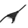 StarTech.com 2 m (6 pėd.) kompiuterio maitinimo Y laidas, 18AWG, EU Schuko į 2x C13, 10A 250V, juodas pakaitinis kintamosios srovės maitinimo laidas, spausdintuvo maitinimo laidas, kompiuterio maitinimo šaltinio kabelis, monitoriaus maitinimo laidas – UL sąraše