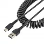 „StarTech.com“ 1 m USB A – USB C įkrovimo laidas, susuktas tvirtas greito įkrovimo ir sinchronizavimo laidas, aukštos kokybės USB 2.0 A į USB Type-C laidas, tvirtas aramidinis pluoštas, patvarus kištukas–kištukas USB laidas