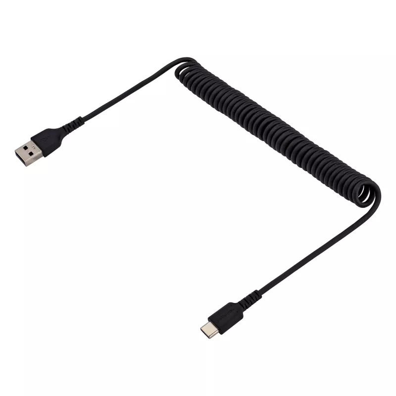 „StarTech.com“ 1 m USB A – USB C įkrovimo laidas, susuktas tvirtas greito įkrovimo ir sinchronizavimo laidas, aukštos kokybės USB 2.0 A į USB Type-C laidas, tvirtas aramidinis pluoštas, patvarus kištukas–kištukas USB laidas