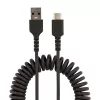 „StarTech.com“ 1 m USB A – USB C įkrovimo laidas, susuktas tvirtas greito įkrovimo ir sinchronizavimo laidas, aukštos kokybės USB 2.0 A į USB Type-C laidas, tvirtas aramidinis pluoštas, patvarus kištukas–kištukas USB laidas