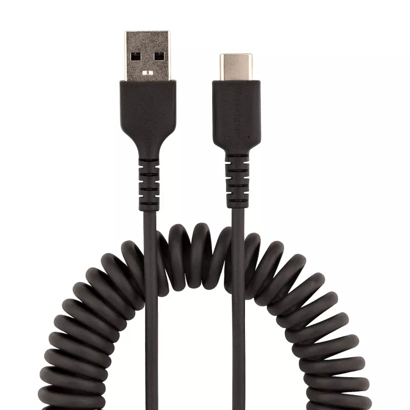 „StarTech.com“ 1 m USB A – USB C įkrovimo laidas, susuktas tvirtas greito įkrovimo ir sinchronizavimo laidas, aukštos kokybės USB 2.0 A į USB Type-C laidas, tvirtas aramidinis pluoštas, patvarus kištukas–kištukas USB laidas