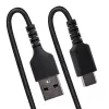 „StarTech.com“ 1 m USB A – USB C įkrovimo laidas, susuktas tvirtas greito įkrovimo ir sinchronizavimo laidas, aukštos kokybės USB 2.0 A į USB Type-C laidas, tvirtas aramidinis pluoštas, patvarus kištukas–kištukas USB laidas