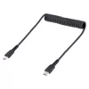 StarTech.com 20in (50cm) USB C įkrovimo laidas, susuktas tvirtas greito įkrovimo ir sinchronizavimo USB-C laidas, USB 2.0 Type-C laidas, tvirtas aramidinis pluoštas, patvarus kištukas–kištukas USB laidas, juodas