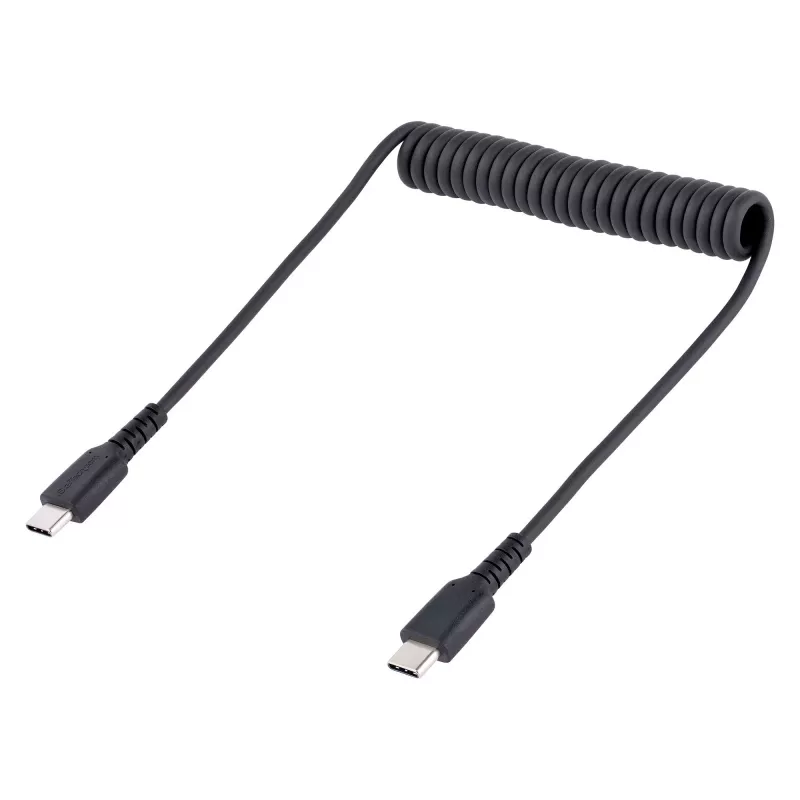StarTech.com 20in (50cm) USB C įkrovimo laidas, susuktas tvirtas greito įkrovimo ir sinchronizavimo USB-C laidas, USB 2.0 Type-C laidas, tvirtas aramidinis pluoštas, patvarus kištukas–kištukas USB laidas, juodas
