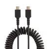 StarTech.com 20in (50cm) USB C įkrovimo laidas, susuktas tvirtas greito įkrovimo ir sinchronizavimo USB-C laidas, USB 2.0 Type-C laidas, tvirtas aramidinis pluoštas, patvarus kištukas–kištukas USB laidas, juodas