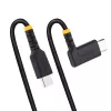 StarTech.com 1,8 m USB-C įkrovimo laidas stačiu kampu – 60W PD 3A – tvirtas greito įkrovimo USB-C laidas – juodas USB 2.0 Type-C – patvarus aramido pluoštas – USB įkrovimo laidas