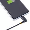StarTech.com 1,8 m USB-C įkrovimo laidas stačiu kampu – 60W PD 3A – tvirtas greito įkrovimo USB-C laidas – juodas USB 2.0 Type-C – patvarus aramido pluoštas – USB įkrovimo laidas