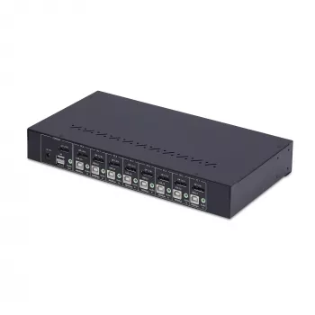 StarTech.com 8 prievadų „DisplayPort“ KVM jungiklis su 1U stovo montavimo komplektu, 4K 60Hz DP 1.2, mygtukų ir sparčiųjų klavišų perjungimas, 4 prievadų USB šakotuvas, OS nepriklausomas, TAA atitinkantis