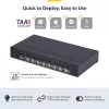 StarTech.com 8 prievadų „DisplayPort“ KVM jungiklis su 1U stovo montavimo komplektu, 4K 60Hz DP 1.2, mygtukų ir sparčiųjų klavišų perjungimas, 4 prievadų USB šakotuvas, OS nepriklausomas, TAA atitinkantis