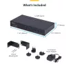 StarTech.com 8 prievadų „DisplayPort“ KVM jungiklis su 1U stovo montavimo komplektu, 4K 60Hz DP 1.2, mygtukų ir sparčiųjų klavišų perjungimas, 4 prievadų USB šakotuvas, OS nepriklausomas, TAA atitinkantis