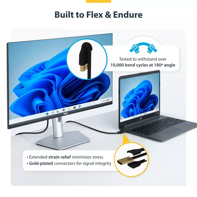 StarTech.com 6ft (2m) plonas HDMI 2.0 kabelis, lankstus aukščiausios kokybės sertifikuotas HDMI laidas su Ethernet, UHD 4K 60Hz HDR10, patvarus aramido pluošto dizainas su TPE apvalkalu