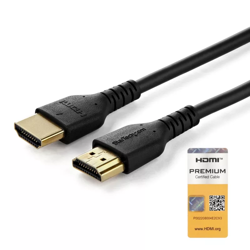 StarTech.com 6ft (2m) plonas HDMI 2.0 kabelis, lankstus aukščiausios kokybės sertifikuotas HDMI laidas su Ethernet, UHD 4K 60Hz HDR10, patvarus aramido pluošto dizainas su TPE apvalkalu