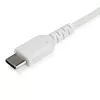 StarTech.com 2 m USB-C įkrovimo laidas – ilgaamžis greito įkrovimo ir sinchronizavimo USB 2.0 Type-C į Type-C nešiojamojo kompiuterio įkrovimo laidas – TPE apvalkalas, aramidinis pluoštas, M/M, 60 W, baltas – Samsung S10, S20, iPad Pro, MS Surface