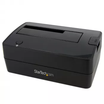 StarTech.com vieno lizdo USB 3.0 į SATA standžiųjų diskų prijungimo stotelė, USB 3.0 (5 Gbps) standžiųjų diskų prijungimo stotelė, išorinė 2,5/3,5 col. SATA I/II/III HDD/SSD prijungimo stotelė, viršuje įkraunamas standžiųjų diskų lizdas