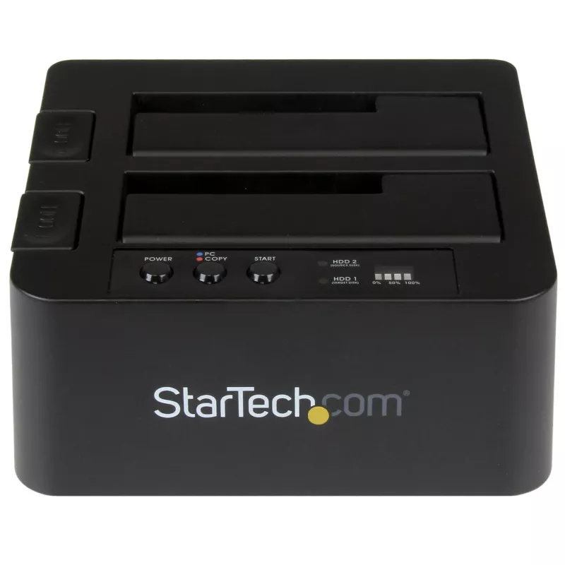 StarTech.com Atskira standžiojo disko kopijavimo stotis, dviejų lizdų HDD/SSD klonavimo/kopijavimo įrenginys, USB 3.1 (10 Gbps) prie SATA III HDD/SSD prijungimo stotelė, standžiojo disko kopijavimo stotelė, standžiojo disko klonavimo įrenginys