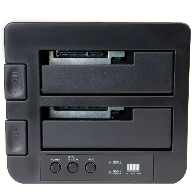 StarTech.com Atskira standžiojo disko kopijavimo stotis, dviejų lizdų HDD/SSD klonavimo/kopijavimo įrenginys, USB 3.1 (10 Gbps) prie SATA III HDD/SSD prijungimo stotelė, standžiojo disko kopijavimo stotelė, standžiojo disko klonavimo įrenginys