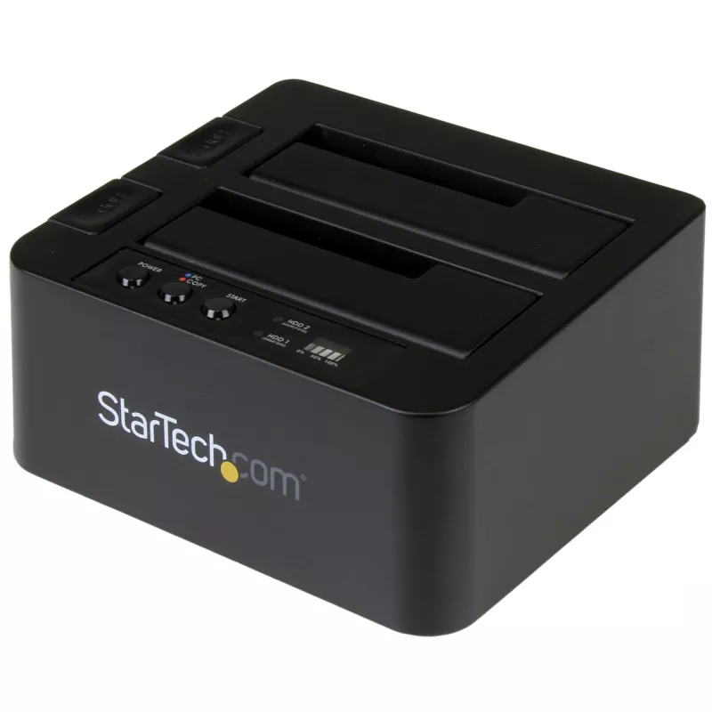 StarTech.com Atskira standžiojo disko kopijavimo stotis, dviejų lizdų HDD/SSD klonavimo/kopijavimo įrenginys, USB 3.1 (10 Gbps) prie SATA III HDD/SSD prijungimo stotelė, standžiojo disko kopijavimo stotelė, standžiojo disko klonavimo įrenginys