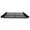StarTech.com 1U serverio stovo lentyna – universali ventiliuojama montuojama konsolė 19 colių tinklo įrangos stovui ir spintai – patvari konstrukcija – 55 svarų/25 kg svorio talpa – 12 colių gylio lentyna, juoda