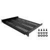 StarTech.com 1U serverio stovo lentyna – universali ventiliuojama montuojama konsolė 19 colių tinklo įrangos stovui ir spintai – patvari konstrukcija – 55 svarų/25 kg svorio talpa – 12 colių gylio lentyna, juoda