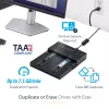 StarTech.com Atskiras M.2 SATA ir M.2 NVMe dublikatorius ir trintuvas – HDD/SSD klonavimo įrenginys / valytuvas M.2 PCIe AHCI/NVMe, M.2 SATA, 2,5/3,5 colio SATA diskams – Išorinis standžiųjų diskų trintuvas / dublikatorius, TAA
