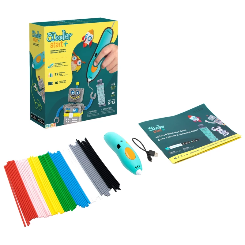 3Doodler Start Plus 3D rašiklis 0,77 mm Žydra, Geltona