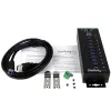 StarTech.com 10 prievadų pramoninio USB 3.0 šakotuvo apsauga nuo ESD ir viršįtampių~10 prievadų USB 3.0 šakotuvas - 5Gbps - Metalinis pramoninis USB-A šakotuvas su ESD ir apsauga nuo viršįtampių - DIN bėgelio, sieninio ar stalinio montavimo - TAA atitinkantis USB plėtiklis