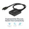 StarTech.com 4K HDMI 2 prievadų vaizdo skirstytuvas – 1x2 HDMI skirstytuvas – maitinamas per USB arba maitinimo adapterį – 4K 30Hz