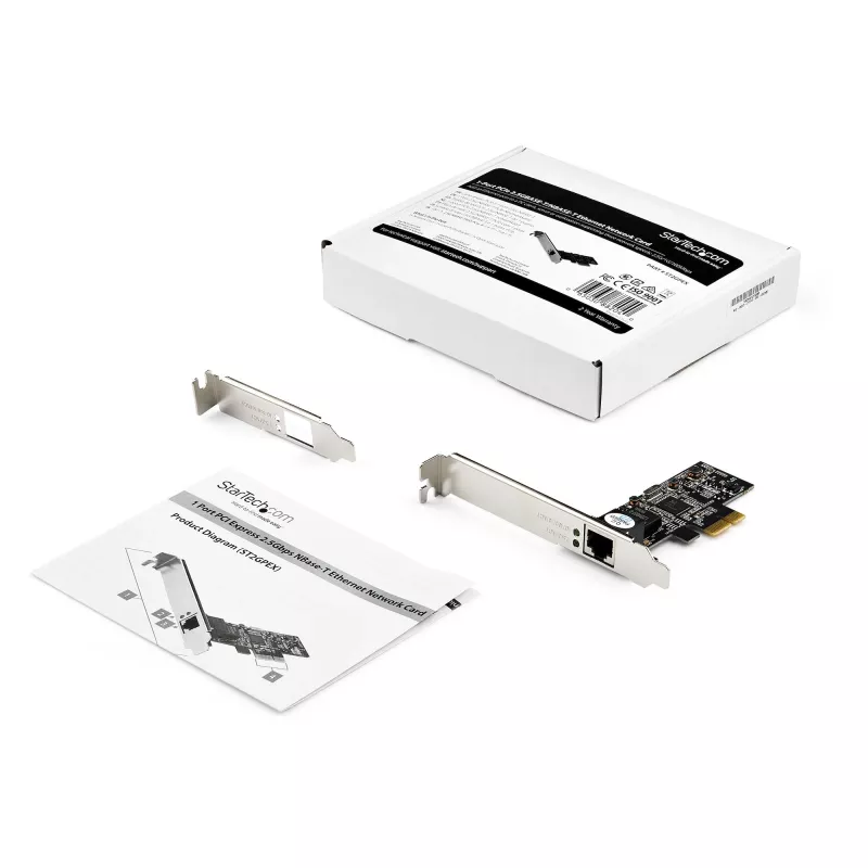 StarTech.com 2,5 Gb/s 2.5GBASE-T PCIe tinklo plokštė, vidinė, laidinė, PCI Express, Ethernet, 2500 Mbit/s, juoda