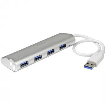 “StarTech.com” 4 prievadų USB šakotuvas, USB A į 4x USB-A prievadus, USB 5 Gb/s, tvirta konstrukcija, maitinamas per magistralę, nešiojamas nešiojamojo kompiuterio USB 3.0 šakotuvas