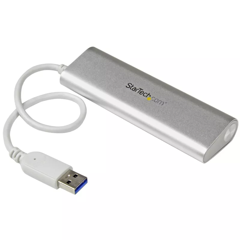 “StarTech.com” 4 prievadų USB šakotuvas, USB A į 4x USB-A prievadus, USB 5 Gb/s, tvirta konstrukcija, maitinamas per magistralę, nešiojamas nešiojamojo kompiuterio USB 3.0 šakotuvas