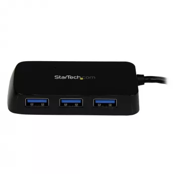 StarTech.com Nešiojamas 4 prievadų supergreitas mini USB 3.0 šakotuvas – juodas~Nešiojamas 4 prievadų supergreitas mini USB 3.0 šakotuvas – 5 Gbps – juodas