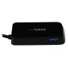 StarTech.com Nešiojamas 4 prievadų supergreitas mini USB 3.0 šakotuvas – juodas~Nešiojamas 4 prievadų supergreitas mini USB 3.0 šakotuvas – 5 Gbps – juodas