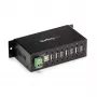 „StarTech.com“ 7 prievadų USB 2.0 šakotuvas – metalinis pramoninis USB-A šakotuvas su ESD apsauga ir 350 W viršįtampių apsauga – montuojamas ant DIN bėgelio, sienos ar stalo – TAA atitinkantis USB plėtiklis