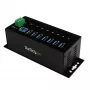 StarTech.com 7 prievadų pramoninis USB 3.0 šakotuvas su ESD apsauga ~ 7 prievadų USB 3.0 šakotuvas (5 Gbps) - metalinis pramoninis USB-A šakotuvas su ESD apsauga ir 350 W apsauga nuo viršįtampių - montuojamas ant DIN bėgelio, sienos ar stalo - TAA reikalavimus atitinkantis USB plėstuvas