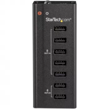StarTech.com 7 prievadų USB įkrovimo stotelė su 5x 1A prievadais ir 2x 2A prievadais