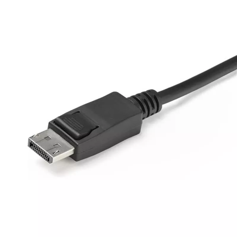 StarTech.com 2 prievadų DisplayPort KVM jungiklis - 4K 60Hz - kompaktiškas dviejų prievadų UHD DP 1.2 USB stalinis KVM jungiklis su 1,2 m laidais ir garsu - maitinamas per magistralę ir nuotoliniu perjungimu - „MacBook ThinkPad“
