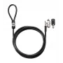 HP Keyed kabelis Lock 10 mm, 1,83 m, apvalus raktas, cinkuotas plienas, juoda