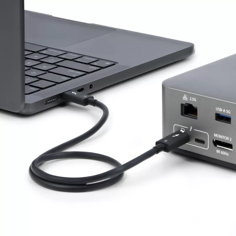 StarTech.com 3 pėd (1 m) Thunderbolt 5 laidas, 80 Gbps / iki 120 Gbps, 240 W PD, 8K 60 Hz, sertifikuotas Thunderbolt laidas – suderinamas su Thunderbolt 4 / USB4 / USB-C