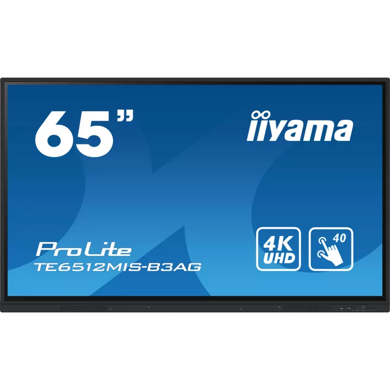 iiyama 65 colių interaktyvus 4K UHD jutiklinis ekranas, pakeliantis interaktyvų bendradarbiavimą