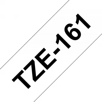 Laminuota juosta Brother TZe161 36mm juoda ant permatomo