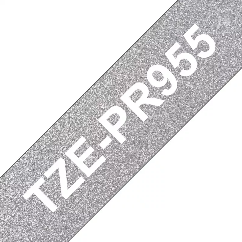 Brother TZE-PR955 etikečių gamybos juosta Balta ant sidabrinio